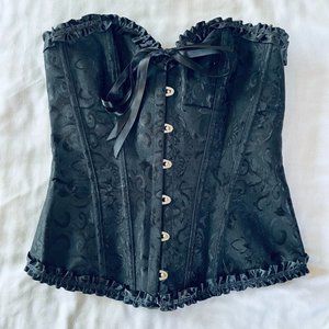 Black Jacquard Corset Size M